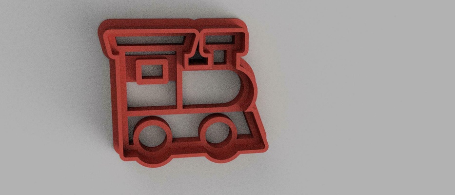 train cookie cutter cutters cookies 3d print model - Mito3D