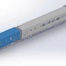 treno Eurostar sicurezza macchine 1 87th macchina secable 3d print model - Mito3D