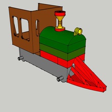 tren lego Çift ya da oyun trenler oyuncak sanat 3d print model - Mito3D