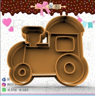 train locomotive cookie fondant cutter - train locomotive cookie fondant cutter  3d print model - Mito3D