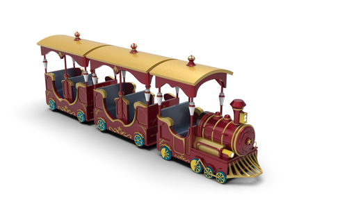 train set form children parks attractions 3d solid fun 3d print model - Mito3D