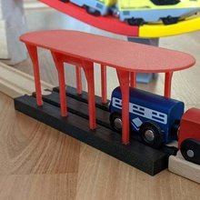 train station ikea brio track game railway wooden toy accessories 3d print model - Mito3D