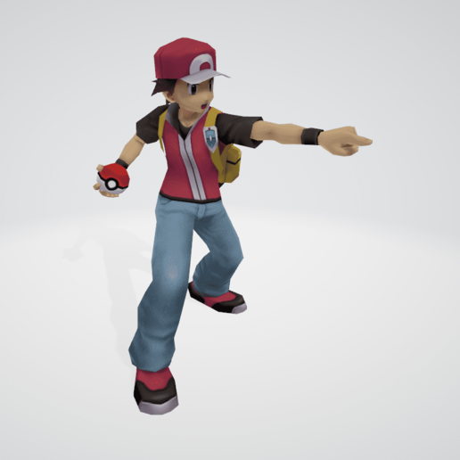 treinador Pokémon Amiibo rede Nintendo 3D print model - Mito3D