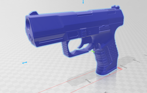 training pistol type walther p-99 police p99 gun weapon 3d print model - Mito3D