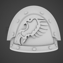 traitor sons shoulder pad tabletop scifi miniatures 28mm wargaming miniature 3d printing warhammer 40000 40k insignia emperors children heresy horus space marine chaos mk3 mark3 3d print model - Mito3D