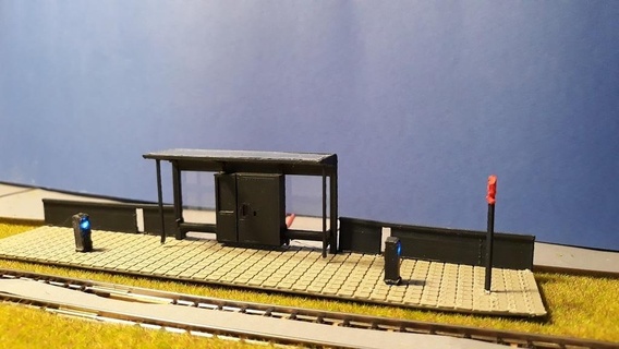 tram fermare h0 binario leggero odense capannone stadler variobahn edifici strutture 3d print model - Mito3D