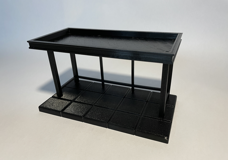 tram stop architecture toy bus train low poly 3d print model - Mito3D