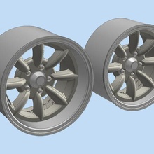 trans race engineering superlite wheel rim tire custom am racing ford chevy dodge scale 1/25 1/24 1/18 1/12 1/10 3d print model - Mito3D