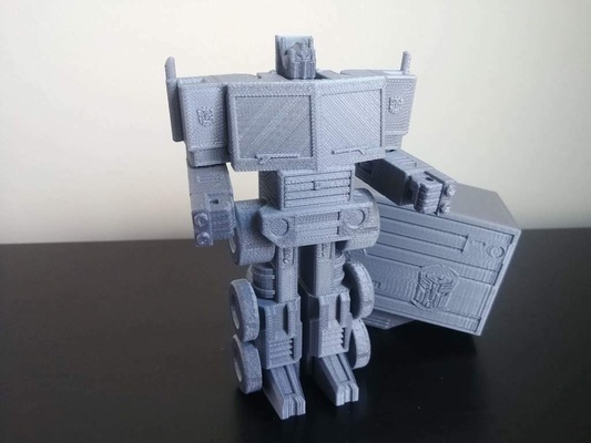 dönüştürülebilir optimus önemli tek yazdır no destek malzeme otobot taksi yarı tanıtım videosu dönüştürmek trafo kamyon model robotlar print in place 3d print model - Mito3D