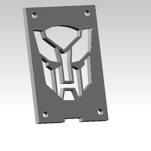 transformer logo plate transformers 3D print model - Mito3D