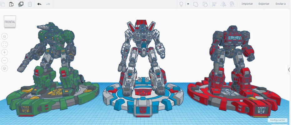 transformer pack 11 autobots kunst 3d print model - Mito3D