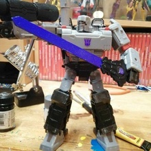 transformadores engaño espada megatron juguete 3d print model - Mito3D