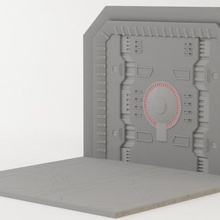 transformers foc door display game tf cybertron fall 3d print model - Mito3D