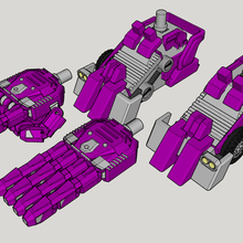 transformers menasor combiner wars feet idw • motormaster optimus prime cw 3d print model - Mito3D
