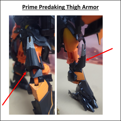 transformers prime ultimate predaking thigh armor game universe cybertron action figures upgrades parts figure dragotron 3d print model - Mito3D