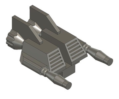 transformatörler kuşatma Laserbeak roket lazer itici 3d print model - Mito3D