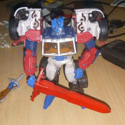 transformadores de espada gerações g2 optimus prime 5mm alça jogo brinquedo acessórios 3D print model - Mito3D