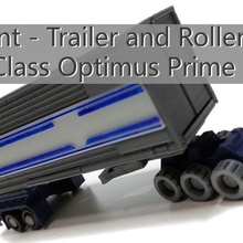 transformers wfc kingdom core class optimus prime - trailer roller game generations war cybertron hasbro takara toy add-on 3d print model - Mito3D
