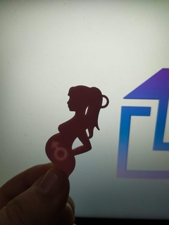 traslucido portachiavi incinta ragazzo ragazza chiave squillare bambino trasparente 3d print model - Mito3D