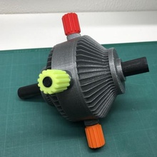 la transmisión entre tres ejes sin engranajes varios de ingeniería juguete educativo 3d print model - Mito3D