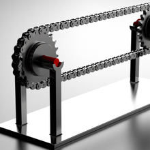 chaîne de transmission engrenage - ansi 60 art pignon conveyorchain la rollerchain 3d print model - Mito3D