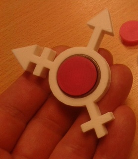 transpinner - transgender sign hand spinner Game fidget trans mechanical_toys 3d print model - Mito3D