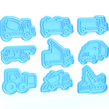 transport cookie cutters set 9 home bus submarine ambulance rocket truck police car tank tractor balloon fire engine helicopter boat plane vehicles cutter cithen cook cookies stamp 3d print model - Mito3D