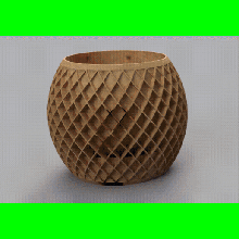 trapezoid flower pot vase garden green plants 3d print model - Mito3D