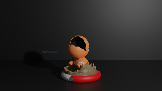 Trapinch pokemon 3d Yazdır model titreşimli flygon tuzak kum böcek Ejderha zemin arena pokeball pokedex Pikaçu Eevee canavar 3d print model - Mito3D