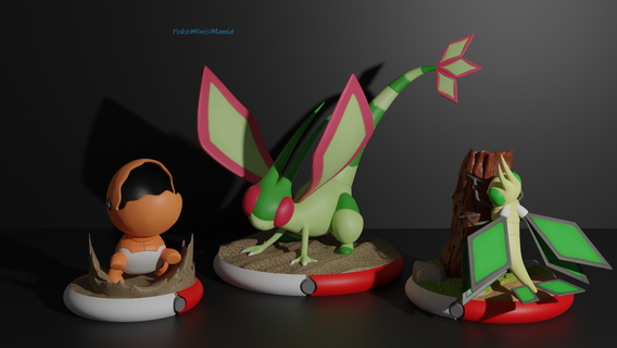 Trapinch titreşimli flygon 3d Yazdır model oyun tuzak kum böcek Ejderha zemin arena pokemon pokeball pokedex Pikaçu Eevee canavar 3d print model - Mito3D