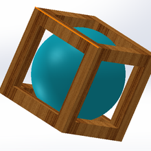 trapped sphere gadget bucket impossible 3d print model - Mito3D