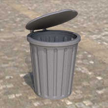 corbeille bin couvercle la maison poubelle de déchets cube les ordures pouvez 3d print model - Mito3D