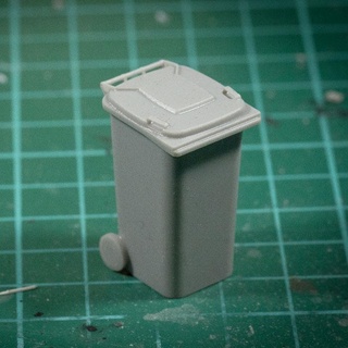 trash container wheelie bin 180lt - 1-35 scale accessory model accessories dioarama resin 3dprintable miniatures civil urban equipment isolated furniture seat chair comfort room architecture 3d print model - Mito3D