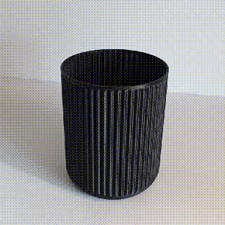trash swing lid garbage paper bin basket recycling rubbish waste office bathroom container wastebasket 3d print model - Mito3D