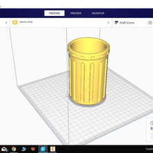lixo walker bin tempo não vasemode ferramenta porta-ferramentas de caixas 3d print model - Mito3D