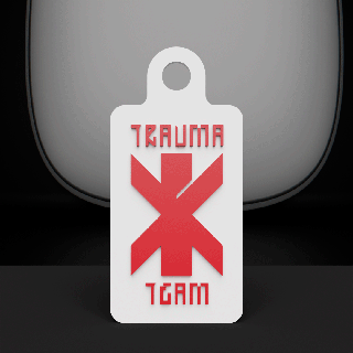 trauma squadra insegne cartello medaglione cyberpunk 2077 2 samurai cd projekt rosso gioco gioielleria giochi emblema fantasma libertà 3d print model - Mito3D