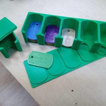 casella di viaggio filamento campione gettoni vari box esempio token 3d print model - Mito3D