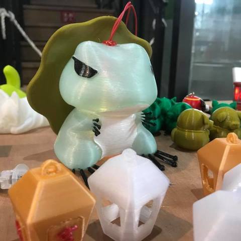Reisen blue frog yuanmei Laterne Spiel Spielzeug 3D print model - Mito3D