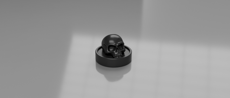 traverser casquette crâne moto art 3d print model - Mito3D
