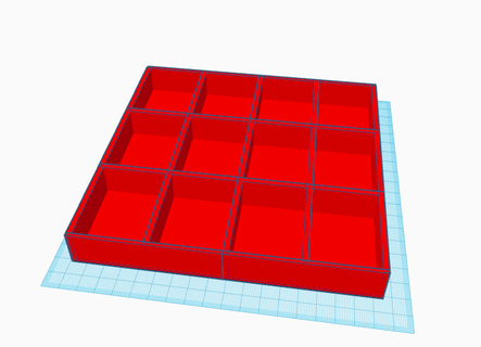 tray 12 slots holder useful shop 3d print model - Mito3D