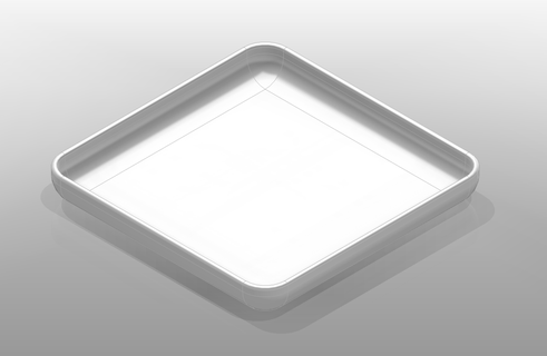 Tablett 150x150x20mm Gericht Lager Box Portion Design Schüssel Teller Untersetzer Salben Tasse Küche Besteck 3d print model - Mito3D