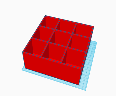 tray 9 deep slots holder useful shop 3d print model - Mito3D