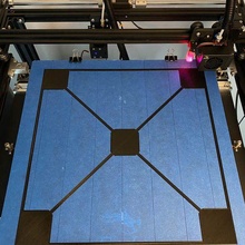 tray calibrator large printers minimum 350 mm tool calibration test layer 3d printing tests 3d print model - Mito3D