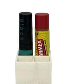 tray inhaler lipstick lip balm lipbalm organization home office desk 3d print model - Mito3D