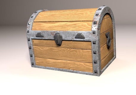 treasure chest box toolbox vintage decorative hinged lid keyhole latch collectible home decor fantasy adventure pirate lockbox loot 3d print model - Mito3D