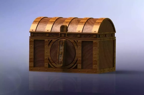 treasure chest magnetic lock box storage various miscellaneous uncategorized 3d print model - Mito3D