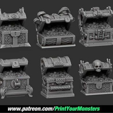 treasure chest opened game games tabletop gaming boardgame 3d print model - Mito3D