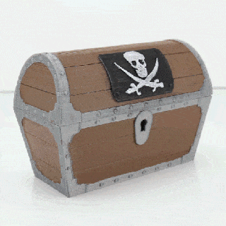 Tesouro peito impressão colocar 4 tipos caixa pirata fechadura brinquedo joalheria bin caso bainha 3d print model - Mito3D