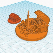 Hazine 25 mm çaplı minyatür zindan ejderha sandık oyun d&d 3d print model - Mito3D