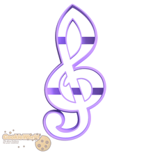 treble clef cookie cutter & stamp 3d print model - Mito3D